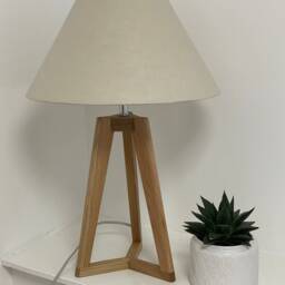 Ecru Beige Textured 100% Linen Tapered Coolie Lampshade - thumbnail 3