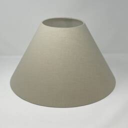 Ecru Beige Textured 100% Linen Tapered Coolie Lampshade - thumbnail 2