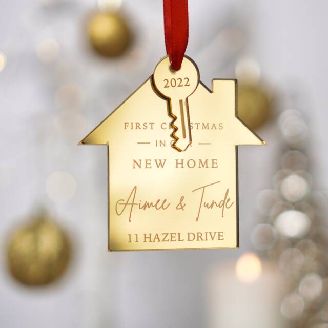 New House Christmas Ornament Warming Gift First Home Bauble 2024 Personalised Bauble - image 1