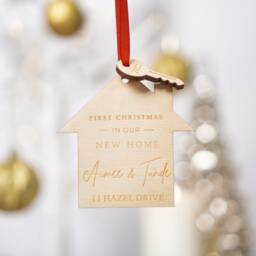 New House Christmas Ornament Warming Gift First Home Bauble 2024 Personalised Bauble - thumbnail 2