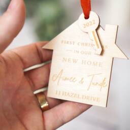 New House Christmas Ornament Warming Gift First Home Bauble 2024 Personalised Bauble - thumbnail 3
