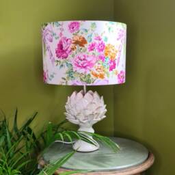 Bridgerton Floral Drum Lampshade Liberty Bow Bouquet Fabric - thumbnail 3