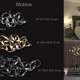 Large Silver Metal Wall Decor - Unique Abstract Art For Minimalist Interiors - thumbnail 3