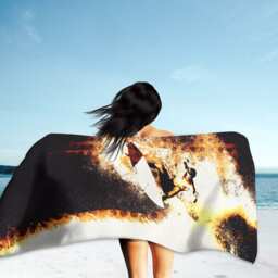 Surfing Beach Towel Surf Art Photography, Unique Design - thumbnail 2