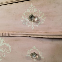 Sold - Pale Pink Shabby Distressed Chalk Painted Antique Dresser, Chic Baby Change Table Chest Of Drawers, Entryway - thumbnail 4