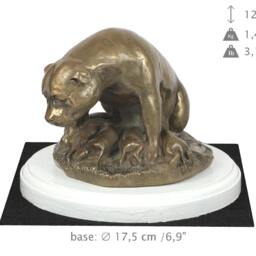 American Staffordshire Terrier Mum, Dog On White Wooden Base Statue, Limited Edition, Artdog - thumbnail 4