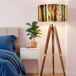 Handmade By Order Luxury Stained Glass Stripped Multicoloured Velvet Drum Lamp Shade Pendant All Shapes & Sizes Available - thumbnail 3
