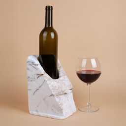 Handmade Lilac Marble Wine Bottle Holder Unique Rack - thumbnail 1