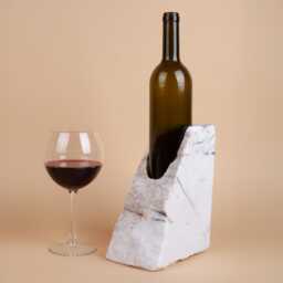 Handmade Lilac Marble Wine Bottle Holder Unique Rack - thumbnail 2