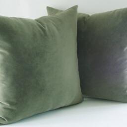 Set Of 2 Velvet Moldy Green Pillow Covers Decorative Throw Pillows - thumbnail 4