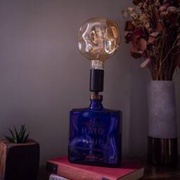 Haig Club Blue Whisky Bottle Table Lamp - Limited Edition, Whiskey Sustainable Lights, Repurpose Recycled Upcycled Light, Novelty Light - thumbnail 2