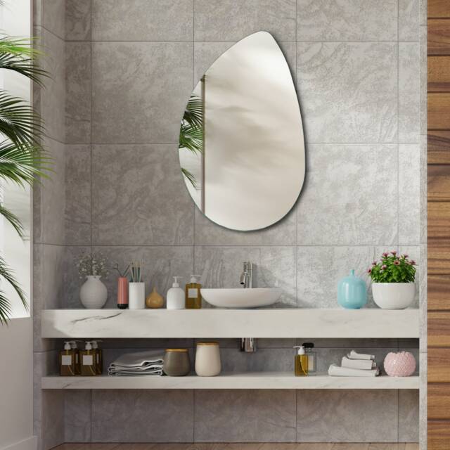 Bathroom Mirror, Aesthetic Wall Bedroom Irregular Mirror Home Decor, Accessory, Gift, Housewarming Gift - image 1