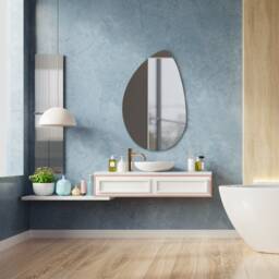 Bathroom Mirror, Aesthetic Wall Bedroom Irregular Mirror Home Decor, Accessory, Gift, Housewarming Gift - thumbnail 2