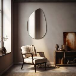 Bathroom Mirror, Aesthetic Wall Bedroom Irregular Mirror Home Decor, Accessory, Gift, Housewarming Gift - thumbnail 3