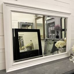 "Large Dark Grey Modern Wall Mirror 42""x30" - thumbnail 4