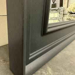 "Large Dark Grey Modern Wall Mirror 42""x30" - thumbnail 3