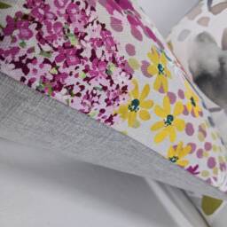 John Lewis Flora Cushion Cover, Plain On Reverse Handmade Cover With A Zip Closure Country Floral, Farmhouse Cottage Style - thumbnail 2