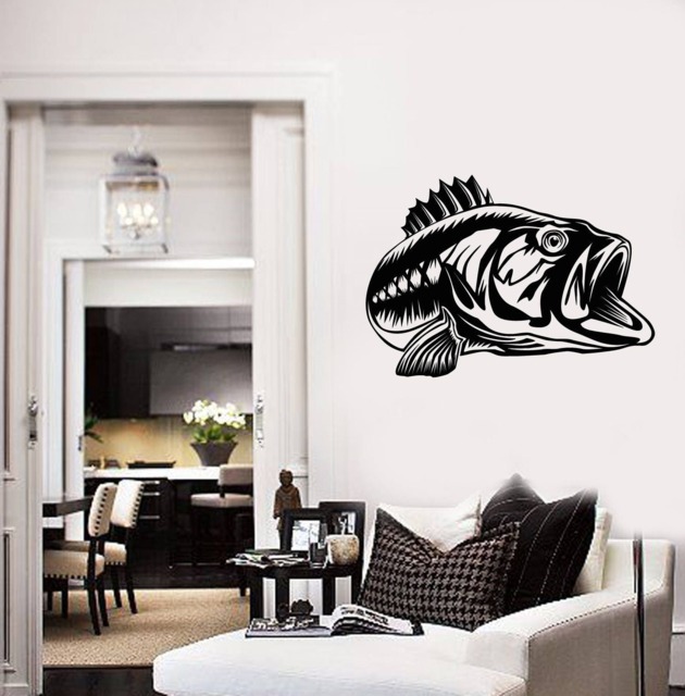 Fish Vinyl Wall Decal Fishing Shop Sea Lake Hobby Home Interior Stickers Mural - #2714Di - image 1
