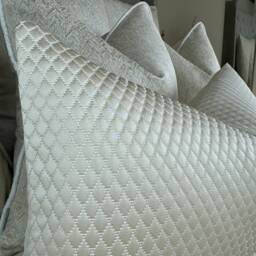 Adriana Cream Cushion Cover , Pillow Beaumont Textiles Textured Fabric Double Sided Bespoke Sizes Handmade in UK - thumbnail 3