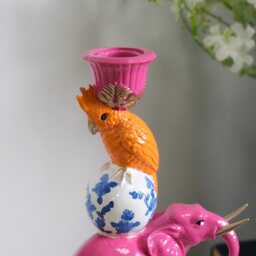 Elephant + Cockatoo Stack Dinner Candle Holder - thumbnail 3