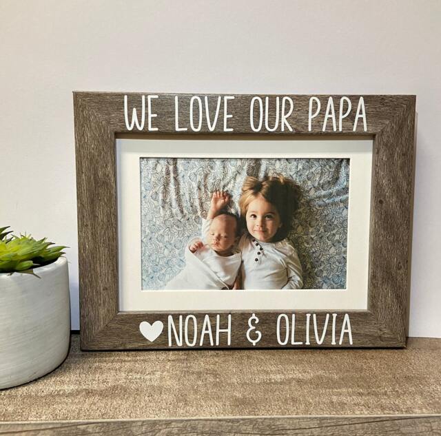 We Love Our Papa Personalized Picture Frame, Grandpa Gift, Father's Day Christmas Gift - image 1