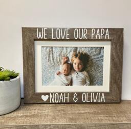 We Love Our Papa Personalized Picture Frame, Grandpa Gift, Father's Day Christmas Gift - thumbnail 1