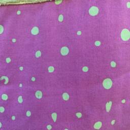 Handmade Modern Baby Minky Blanket Purple Chevron, Green & Polka Dot - thumbnail 3
