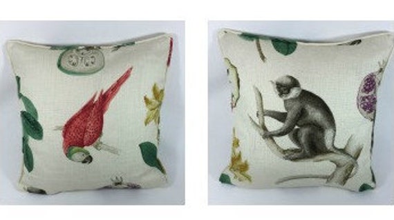Sanderson - Capuchins Emerald Cushion Cover Throw Pillow Designer Home Decor - image 1