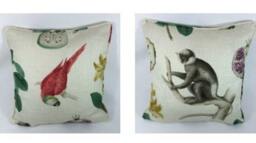 Sanderson - Capuchins Emerald Cushion Cover Throw Pillow Designer Home Decor - thumbnail 1