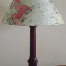 World Map Decoupage Lampshade Shabby Chic Globe Shipping Sea Travel By Fatta Da Mamma - thumbnail 4