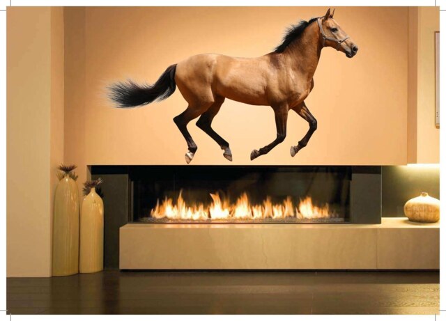 Horse Full Color Decal, Mustang Color Sticker, Wall Art Cn 031