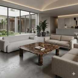 Emperador Dark Genuine Marble Coffee Table - thumbnail 1