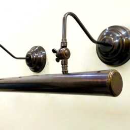 Handcrafted Brass Picture Light - Mid-Century Modern Art Deco Wall Sconce - thumbnail 4