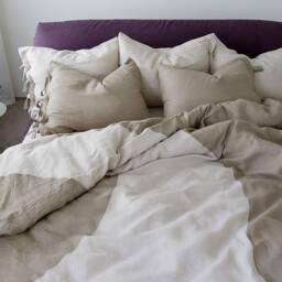 Natural Linen Bedding Set Softened Duvet Cover + 2 Pillowcases - thumbnail 3