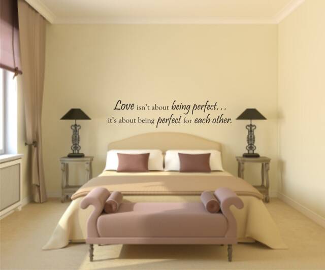 Love Isn't About Being Perfect....it's Perfect For Each Other Vinyl Wall Decal - image 1