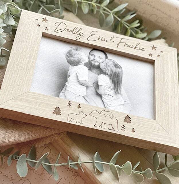 Daddy - Grandad & His Baby Bears Personalised Photo Frame, Father's Day Gifts For Daddy, Him, Bear Gift, Frame Dad - image 1