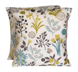 "1 X Clarke & Frida Yellow Lime Green Blue Cushion Covers 16"" 18"