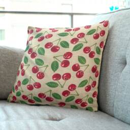 Red Cherries Cushion Throw Pillow Cover. 18 - thumbnail 1