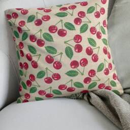 Red Cherries Cushion Throw Pillow Cover. 18 - thumbnail 2
