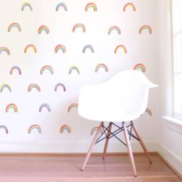 Watercolor Rainbows - Fabric Wall Decal Color Story Mej - thumbnail 3