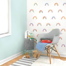 Watercolor Rainbows - Fabric Wall Decal Color Story Mej - thumbnail 2