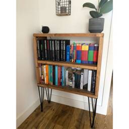 Reclaimed Bookshelf Shelving Unit With Hairpins, Choice Of Sizes+Colours - thumbnail 3