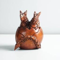 Twins Baby Dragon Sculpture, Chinese Dragon, Newborn, Mystical Animal, Handmade Item, Wooden Figurine, Gift For Grand Parents, Best Gift - thumbnail 3
