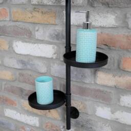 Utility Mirror With Shelves - Industrial Style Wall Unit Slimline Vanity Bathroom Shelf - thumbnail 2