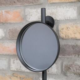 Utility Mirror With Shelves - Industrial Style Wall Unit Slimline Vanity Bathroom Shelf - thumbnail 3