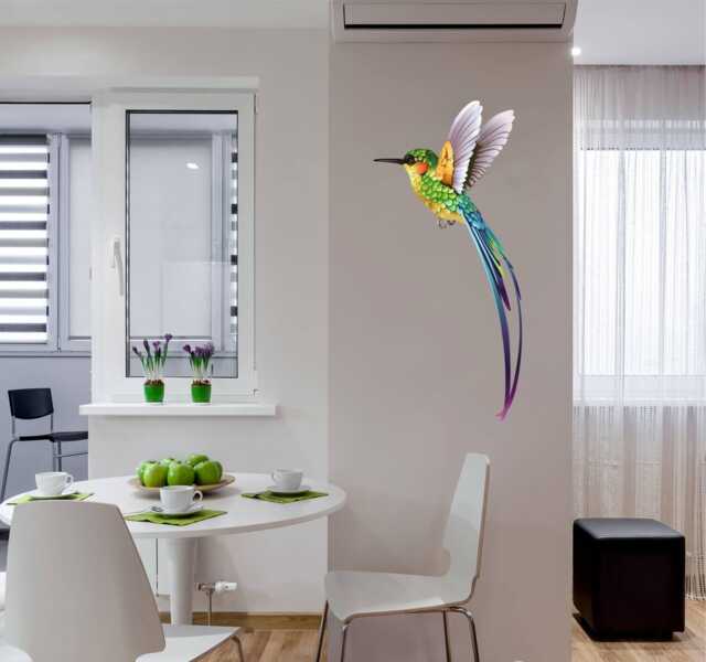 Colorful Hummingbird Wall Decal Bird Art Sticker - image 1