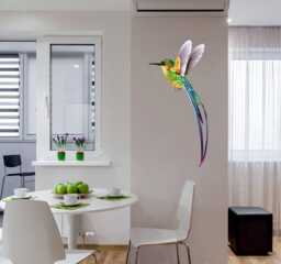Colorful Hummingbird Wall Decal Bird Art Sticker - thumbnail 1