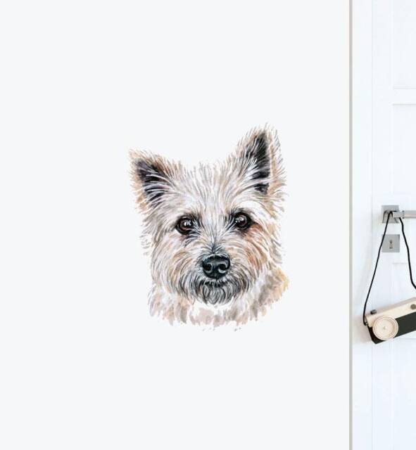 Yorkshire Terrier Puppy Dog Wall Sticker Decal - Dogs & Pets Stickers, Art, Decals, Kids Animals Decals