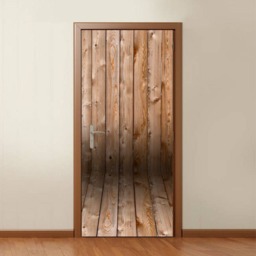 Wooden Planks Wall Door Sticker, Wood Decal, Textured Cover, Wallpaper Mural Home Decor - thumbnail 2