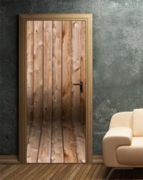 Wooden Planks Wall Door Sticker, Wood Decal, Textured Cover, Wallpaper Mural Home Decor - thumbnail 3